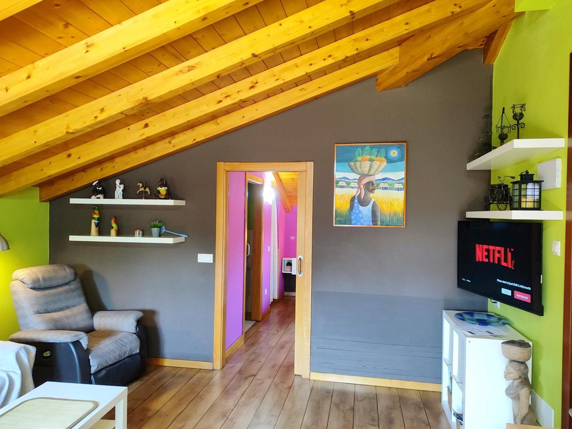 Tranquila Casita De Invitados En Vigo Con Chimenea Bagian luar foto