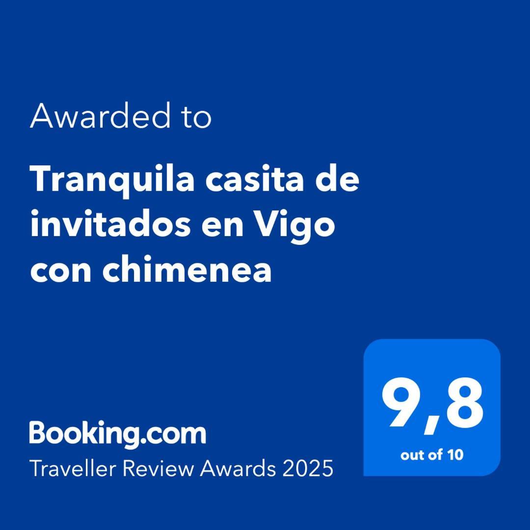 Tranquila Casita De Invitados En Vigo Con Chimenea Bagian luar foto